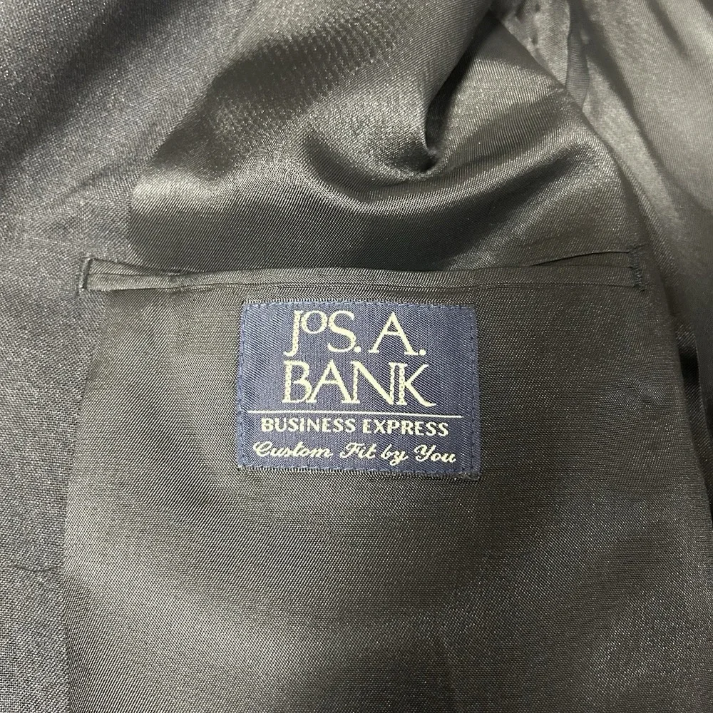 Jos A Bank Men's Charcoal Gray 100% Wool Blazer Suit Jacket Business Express 40S